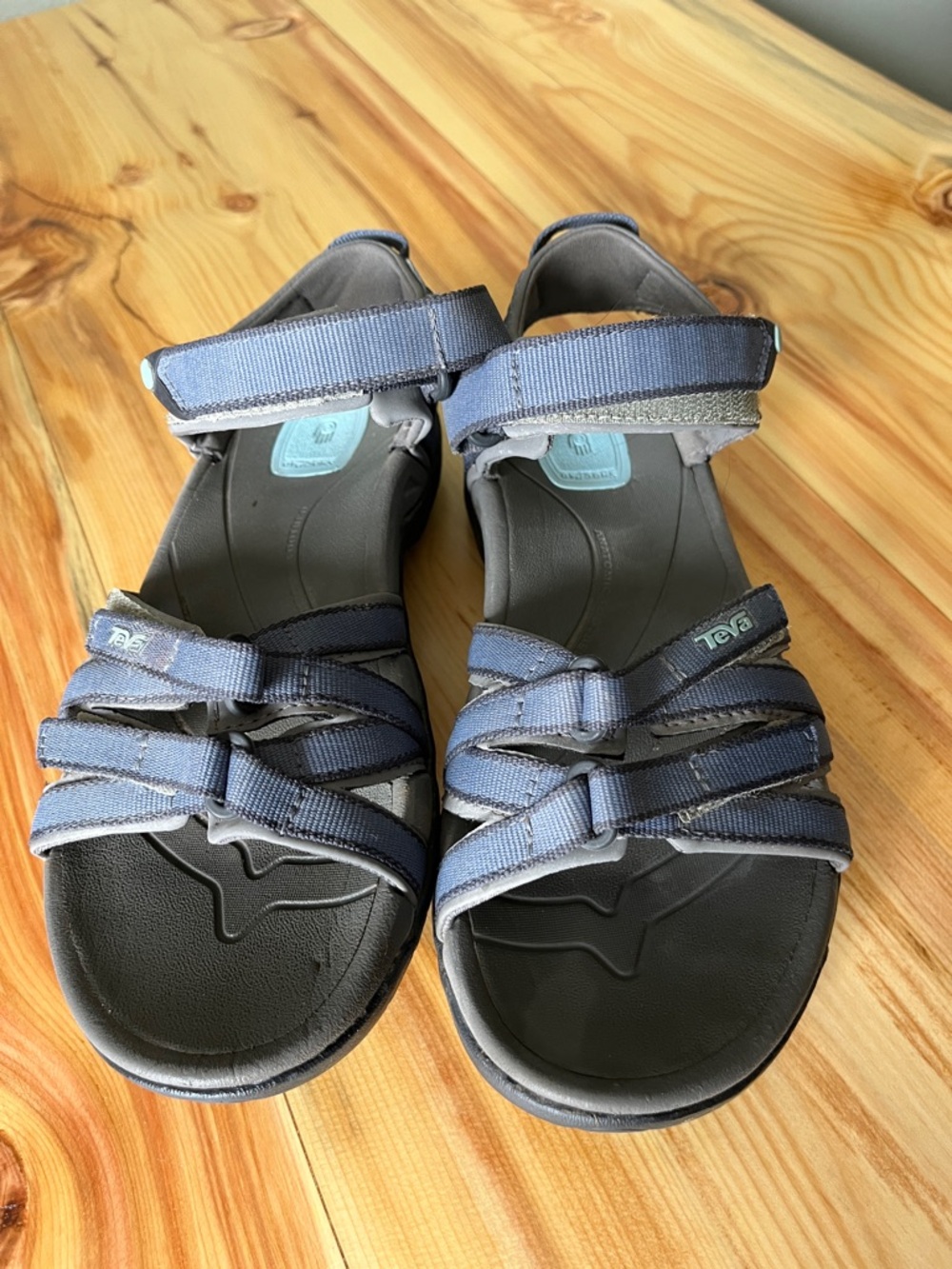 Teva Women's Gray-Blue Multi-Strap Outdoor Sandals